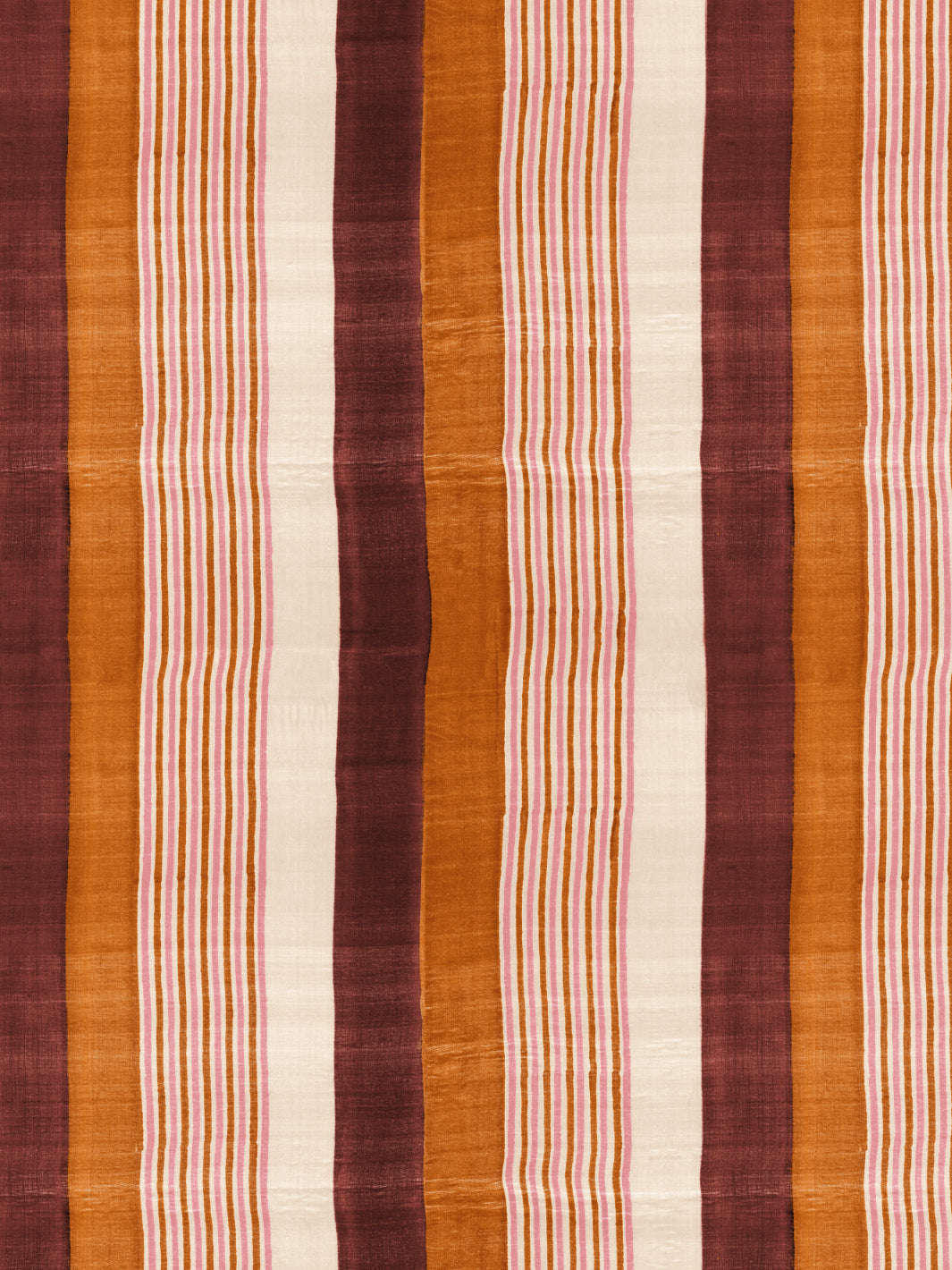 'Tent Stripe Large' Wallpaper by Chris Benz - Rust Terracotta Pink