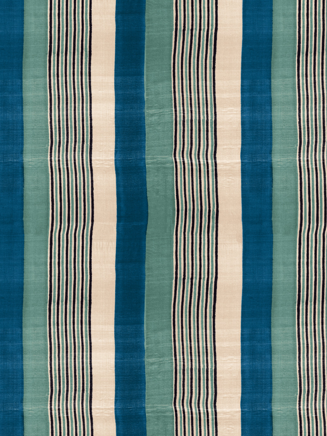 'Tent Stripe Large' Wallpaper by Chris Benz - Seaglass Blue