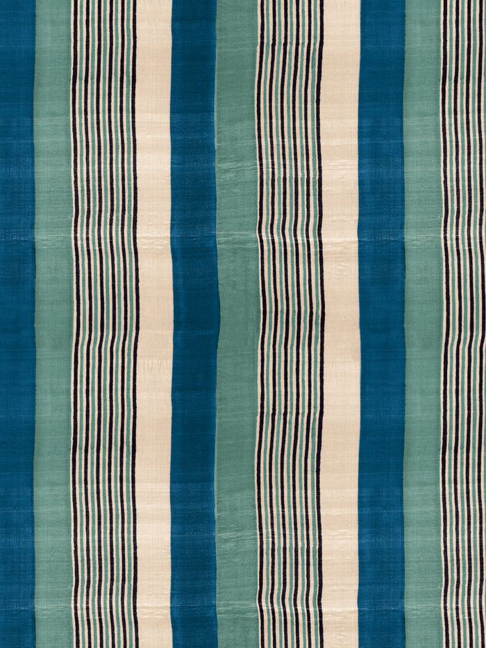 'Tent Stripe Large' Wallpaper by Chris Benz - Seaglass Blue
