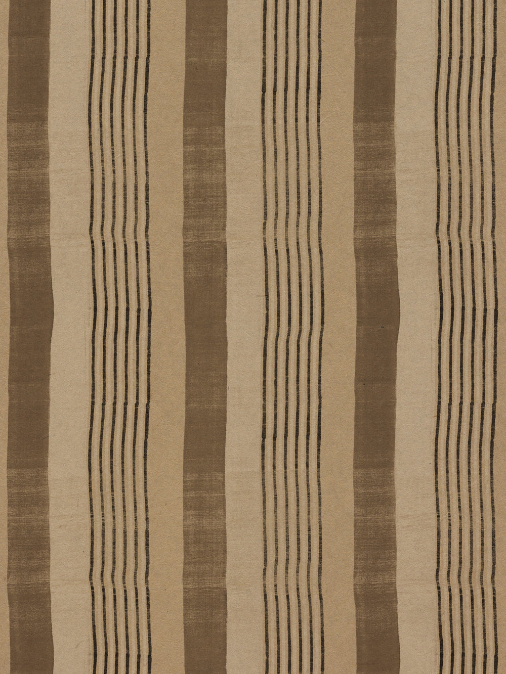 tent stripe large kraft wallpaper chris benz brown black