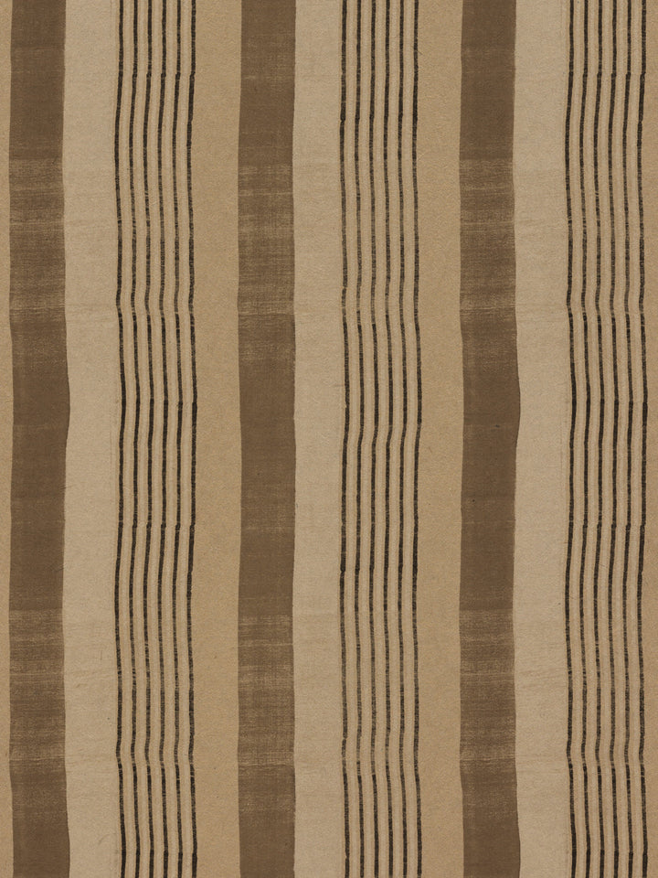 tent stripe large kraft wallpaper chris benz brown black