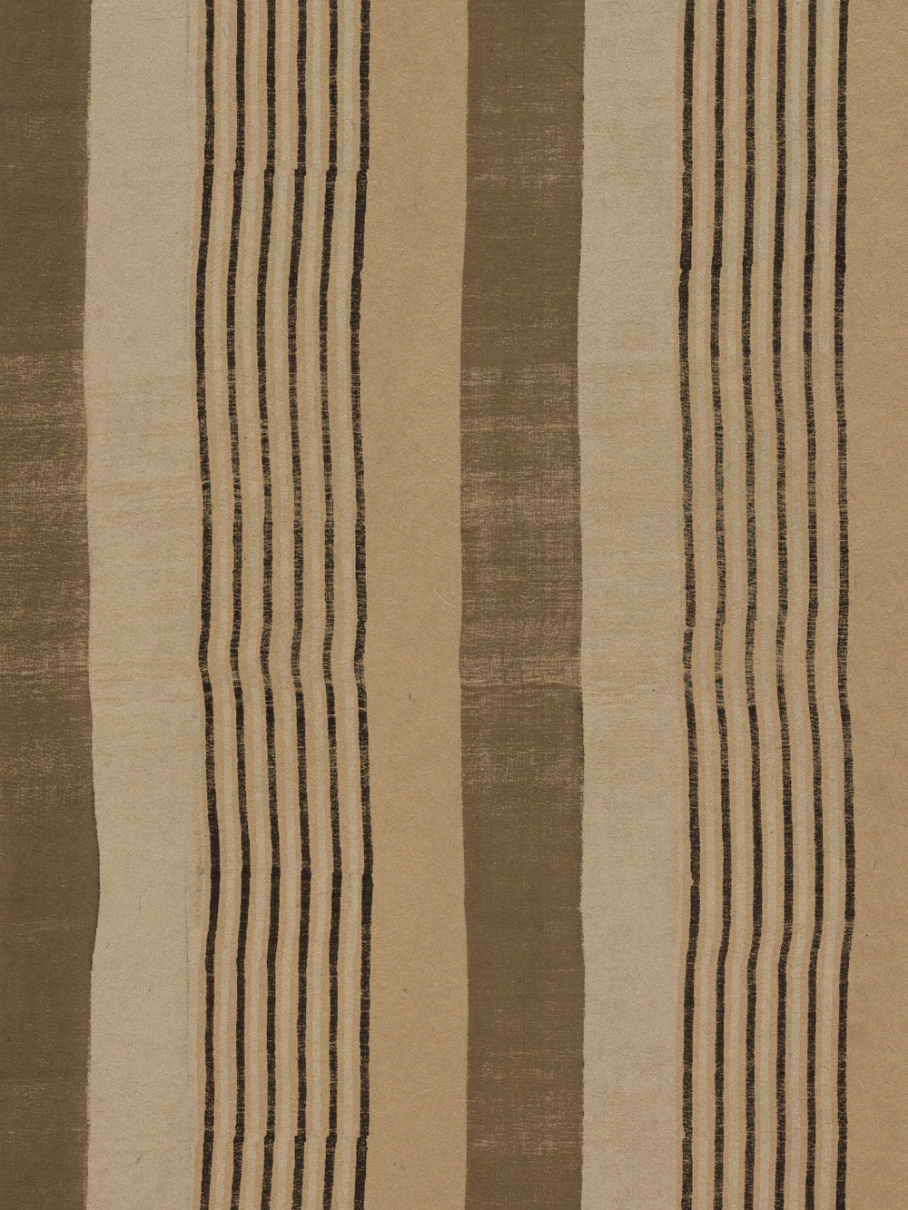 tent stripe large kraft wallpaper chris benz brown black