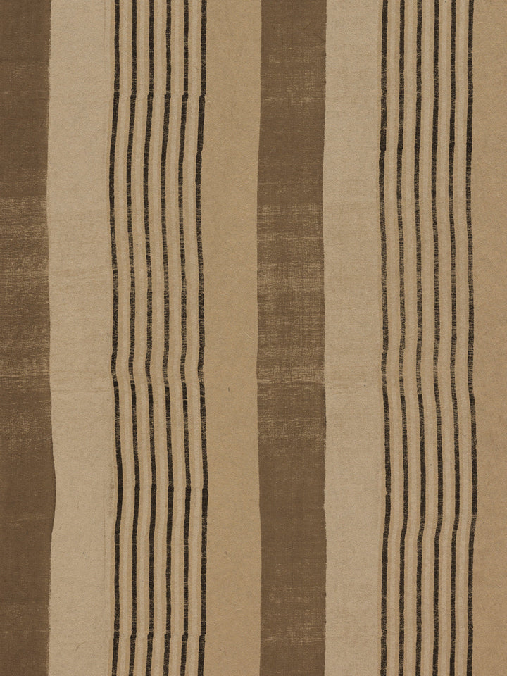 tent stripe large kraft wallpaper chris benz brown black
