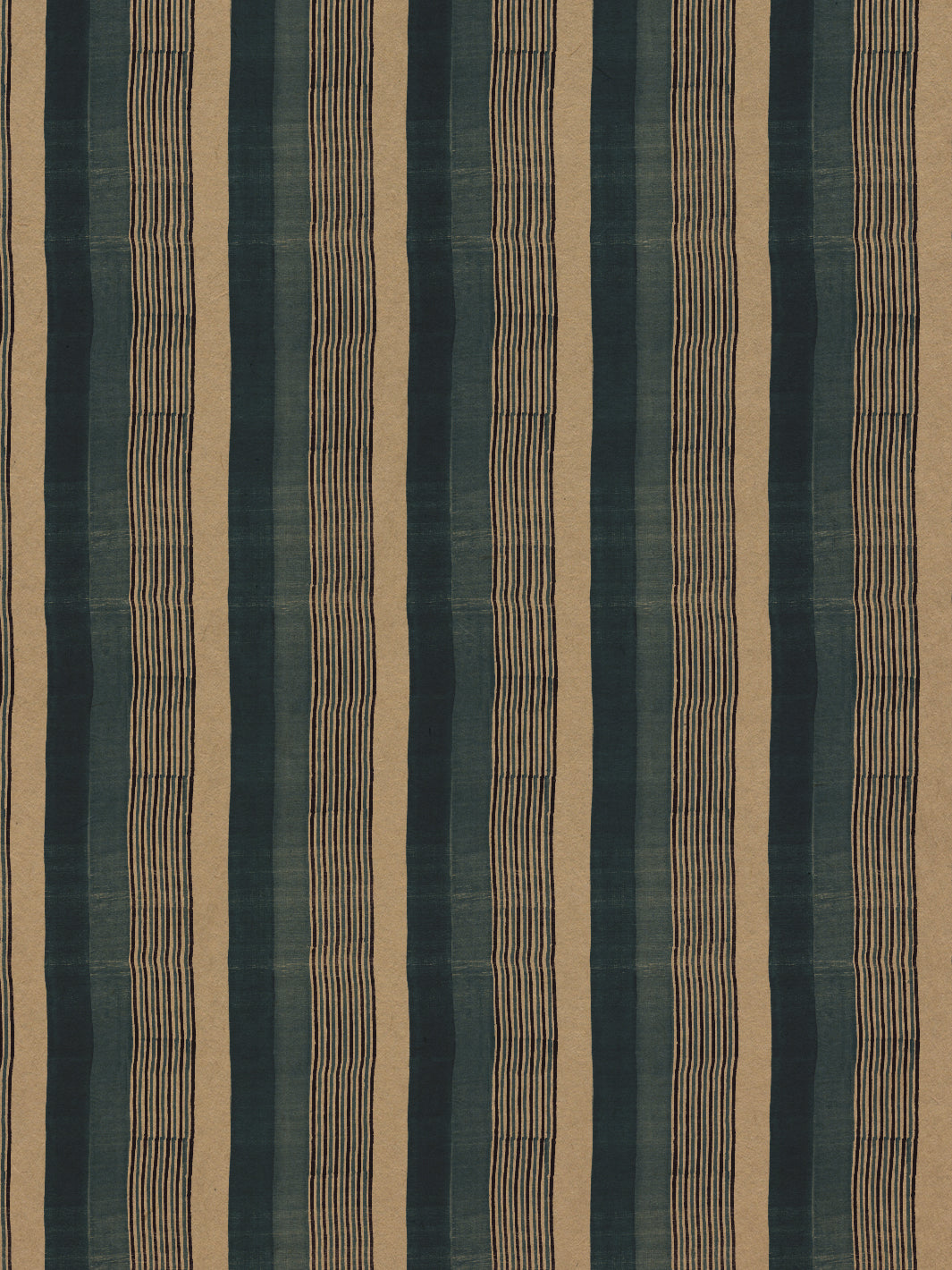 'Tent Stripe Small' Kraft Wallpaper by Chris Benz - Blue