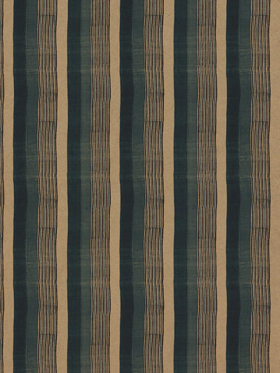 'Tent Stripe Small' Kraft Wallpaper by Chris Benz - Blue