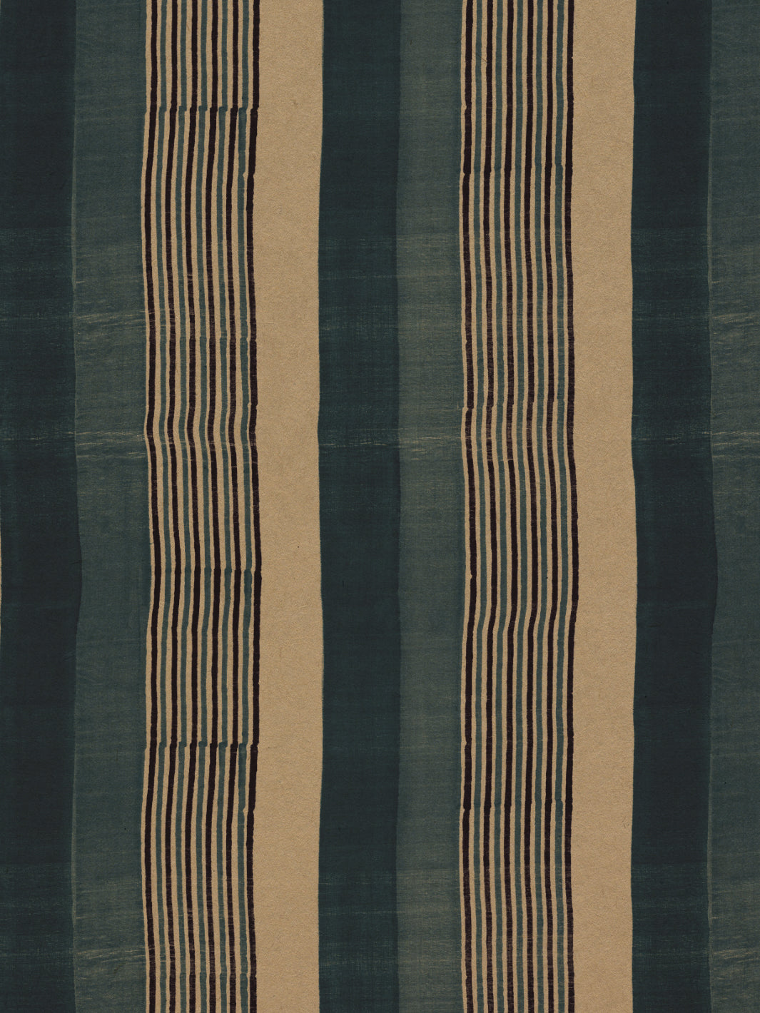 'Tent Stripe Small' Kraft Wallpaper by Chris Benz - Blue