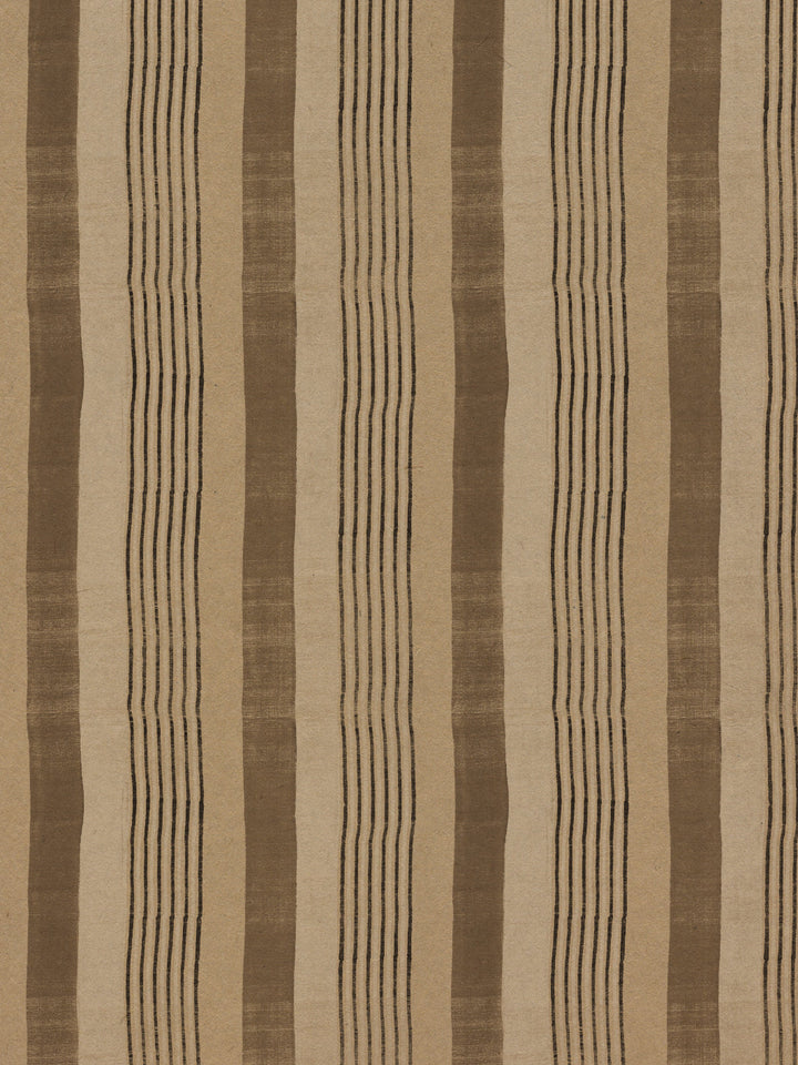 tent stripe small kraft wallpaper chris benz brown black