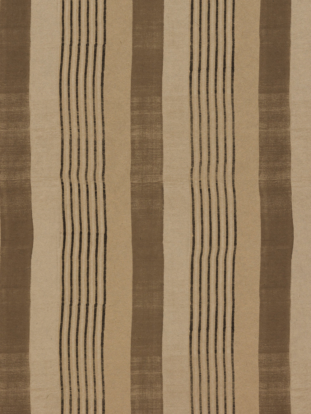 tent stripe small kraft wallpaper chris benz brown black