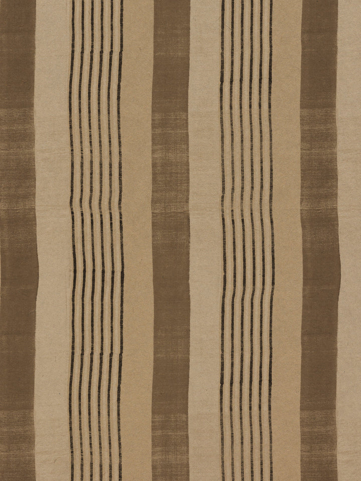 tent stripe small kraft wallpaper chris benz brown black