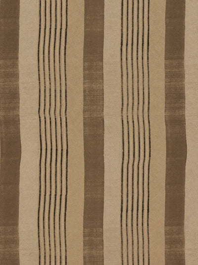 'Tent Stripe Small' Kraft Wallpaper by Chris Benz - Brown + Black