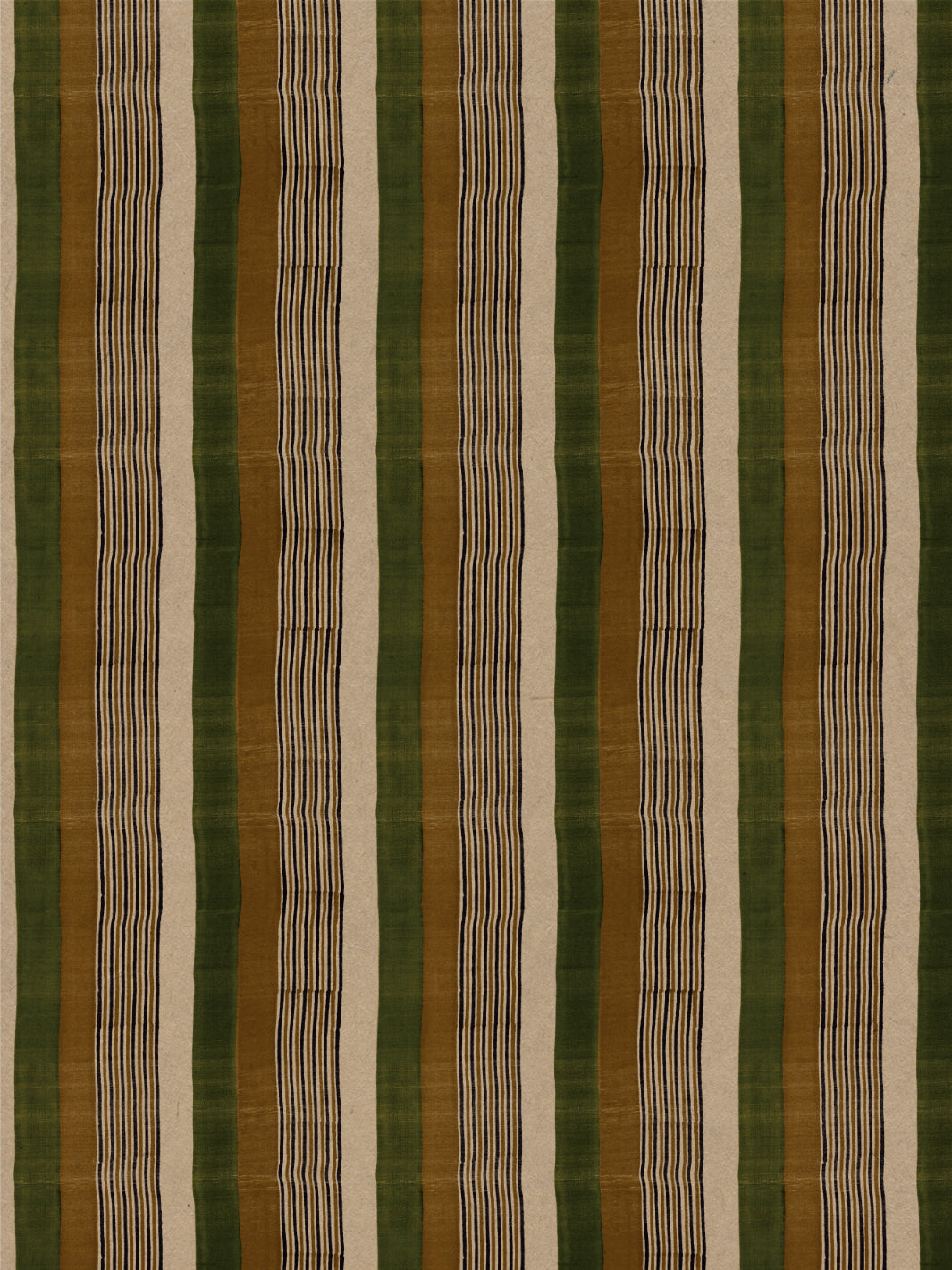 'Tent Stripe Small' Kraft Wallpaper by Chris Benz - Pine