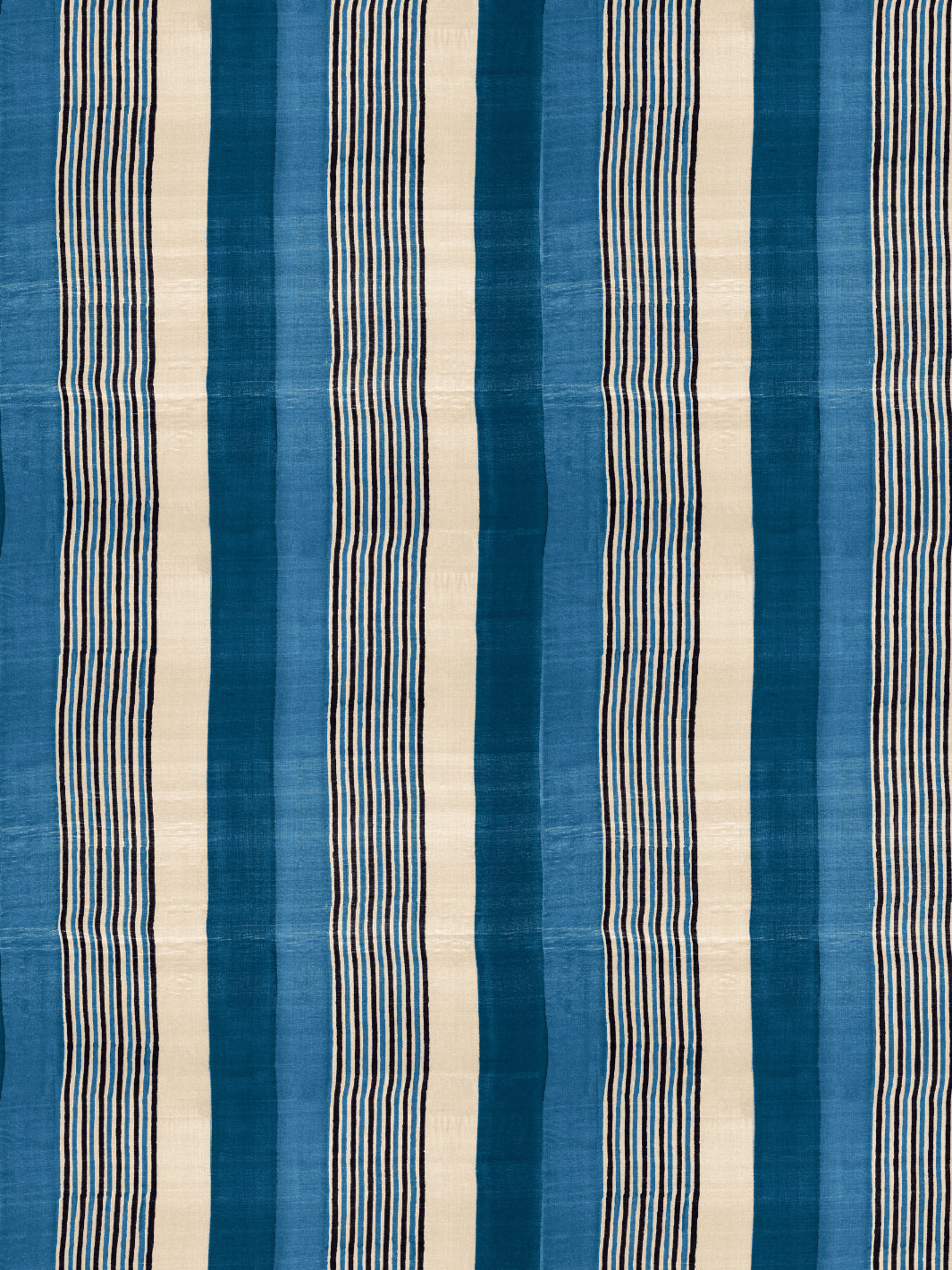 'Tent Stripe Small' Wallpaper by Chris Benz - Blues