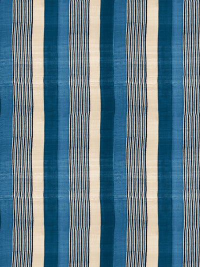 'Tent Stripe Small' Wallpaper by Chris Benz - Blues