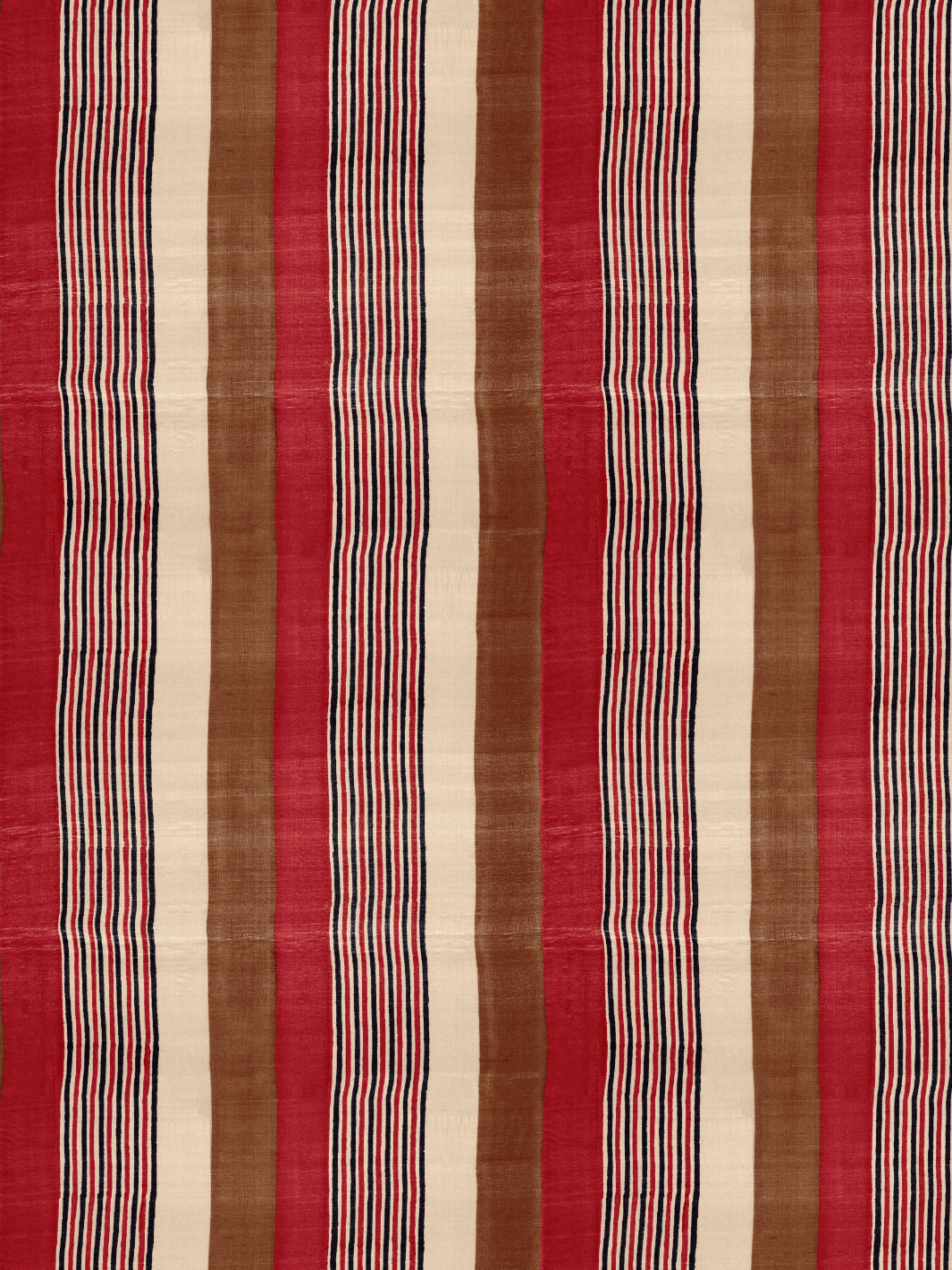 'Tent Stripe Small' Wallpaper by Chris Benz - Brown Red