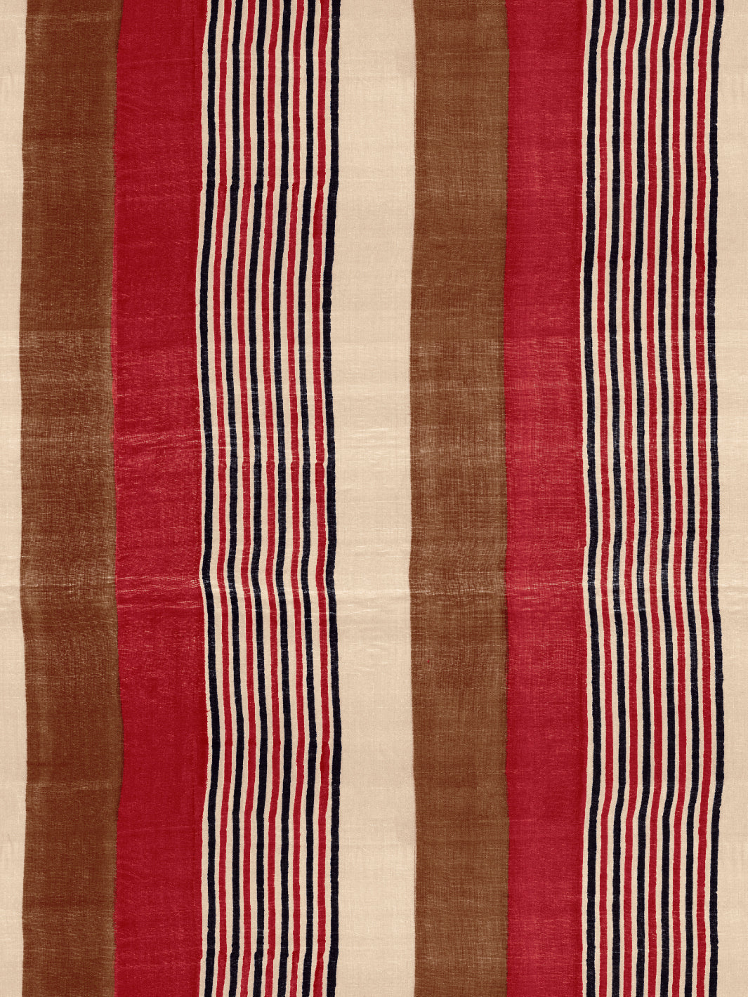 'Tent Stripe Small' Wallpaper by Chris Benz - Brown Red