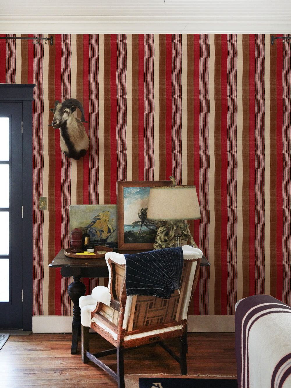 tent-stripe-small-wallpaper-chris-benz-brown-red