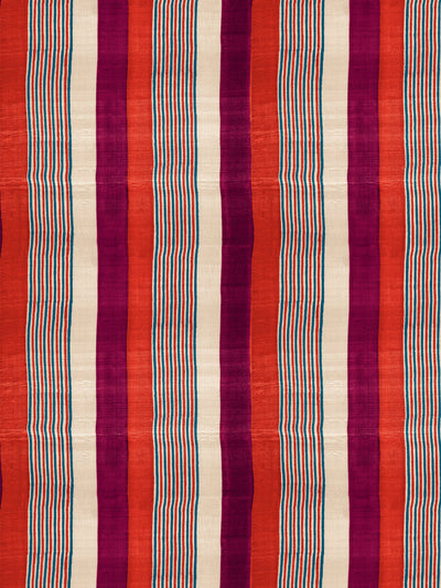 'Tent Stripe Small' Wallpaper by Chris Benz - Magenta Red