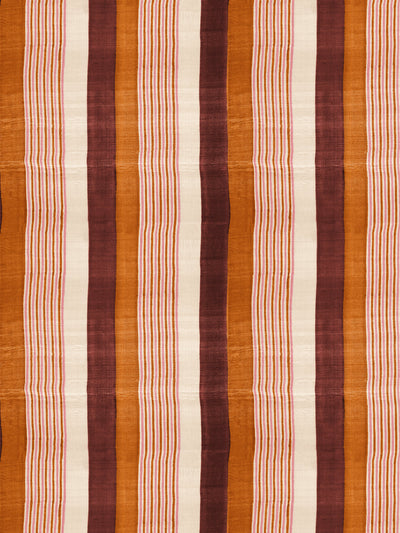 'Tent Stripe Small' Wallpaper by Chris Benz - Rust Terracotta Pink