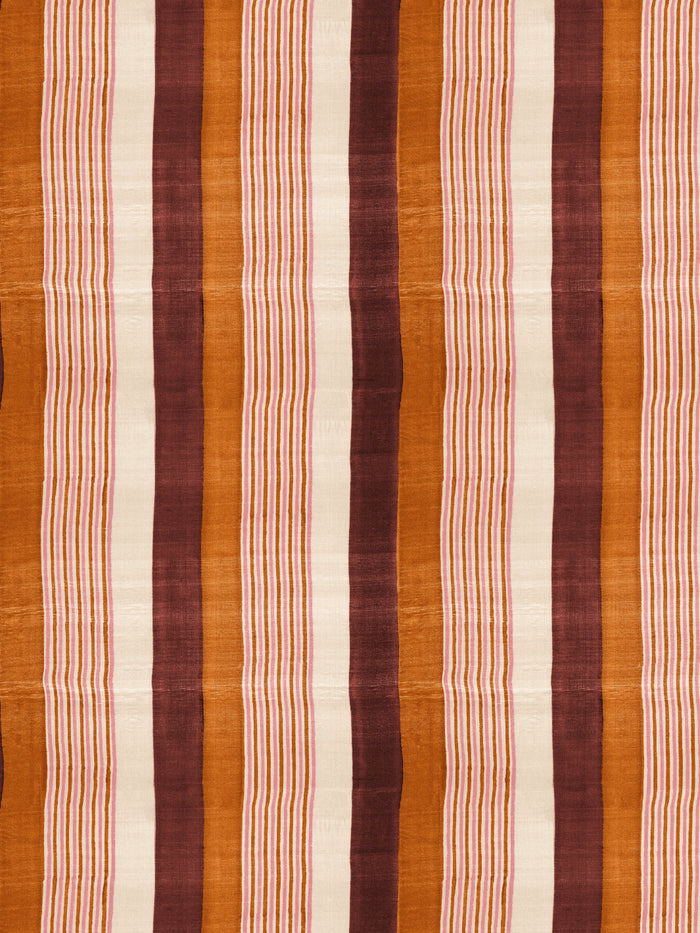 'Tent Stripe Small' Wallpaper by Chris Benz - Rust Terracotta Pink