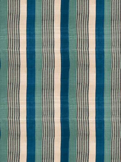 tent stripe small wallpaper chris benz seaglass blue