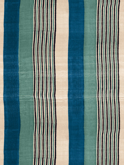 'Tent Stripe Small' Wallpaper by Chris Benz - Seaglass Blue