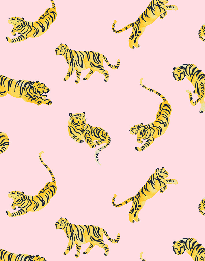 'Tigers' Wallpaper by Tea Collection - Ballet Slipper – Wallshoppe