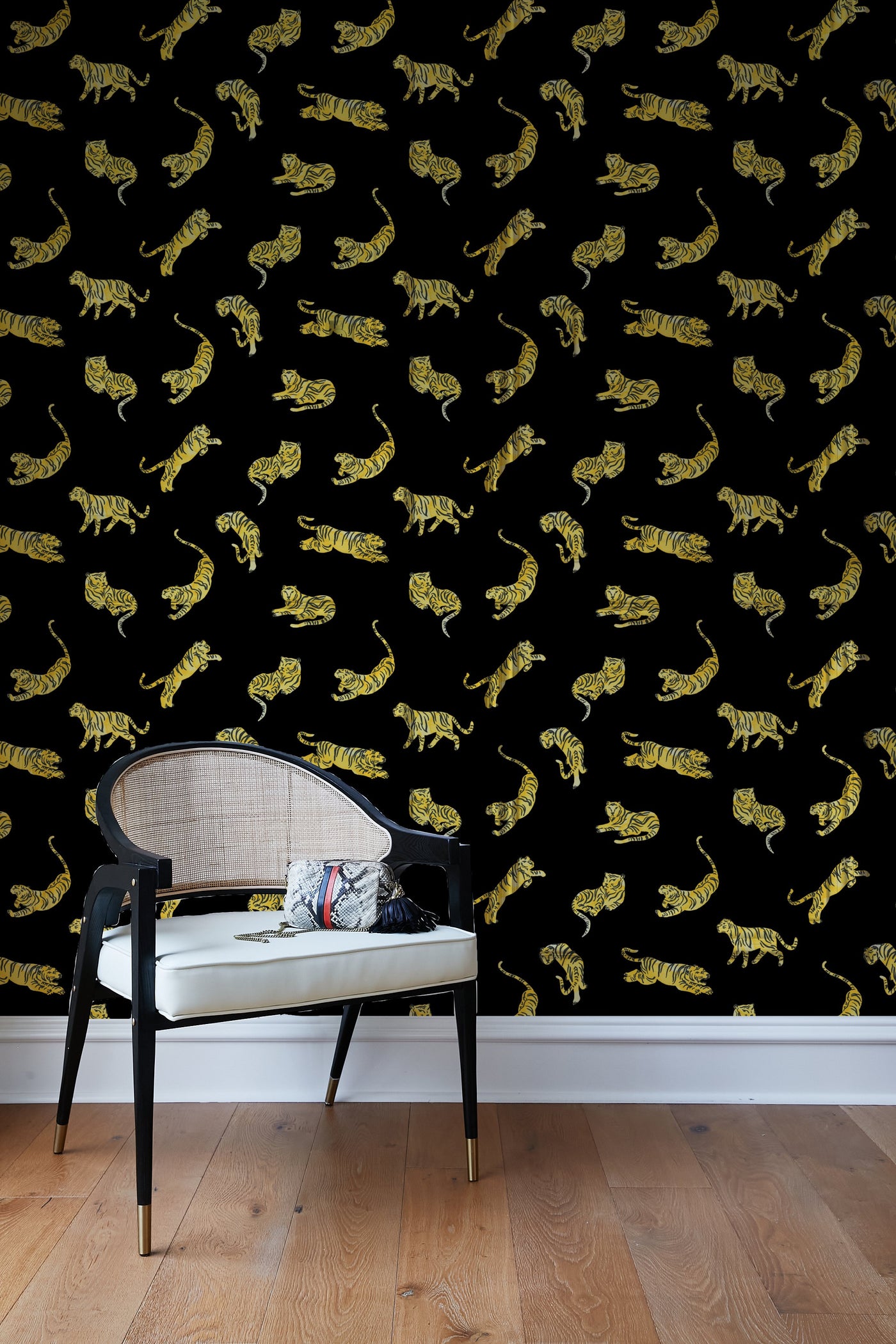 'Tigers' Wallpaper by Tea Collection - Onyx