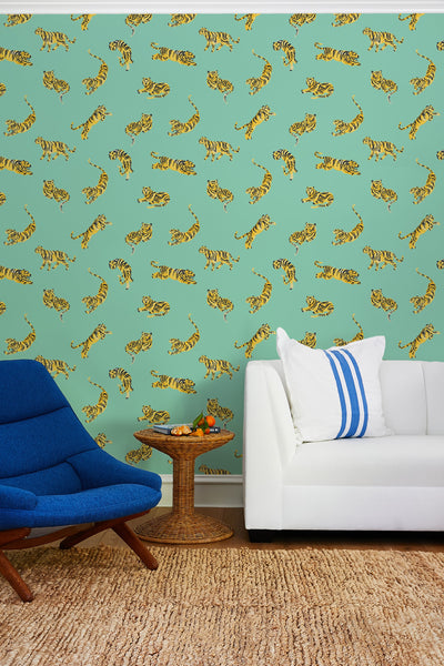 'Tigers' Wallpaper by Tea Collection - Caribbean