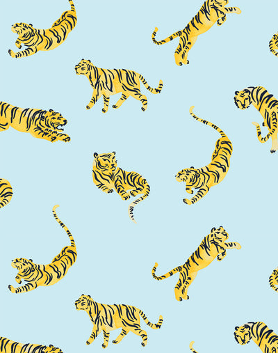 'Tigers' Wallpaper by Tea Collection - Sky