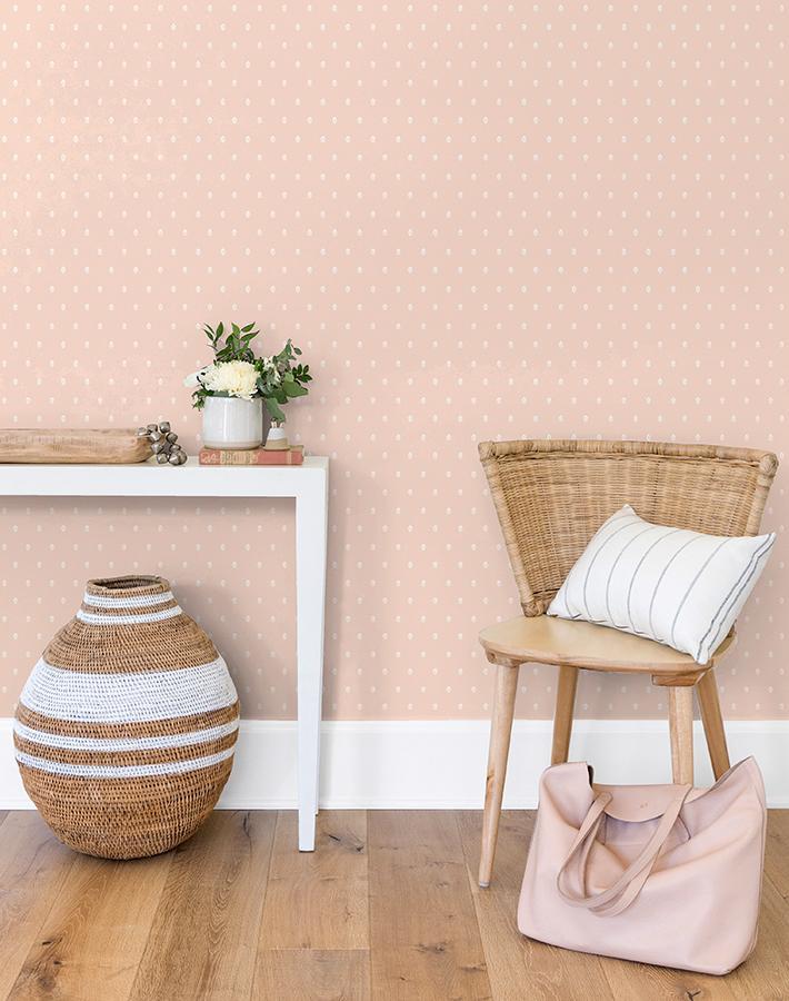 'Tiny Block Print' Wallpaper by Sugar Paper - Pink