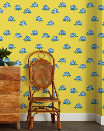 tortoise wallpaper by tea collection daffodil