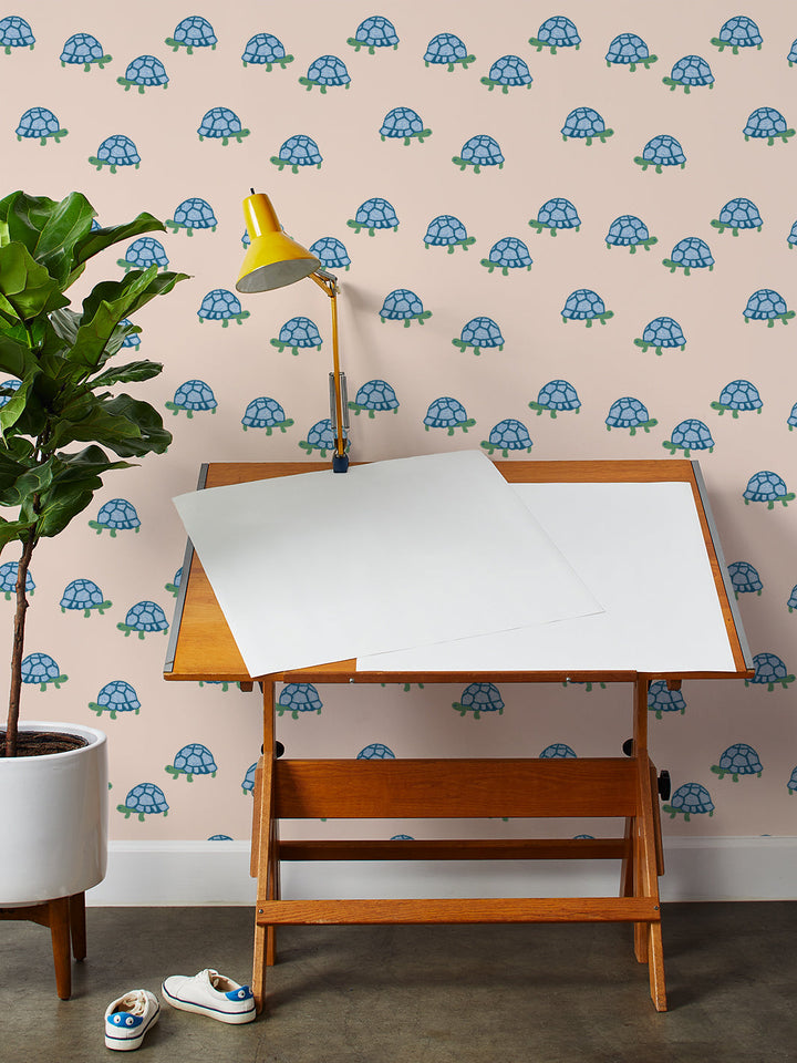 tortoise-wallpaper-by-tea-collection-peach