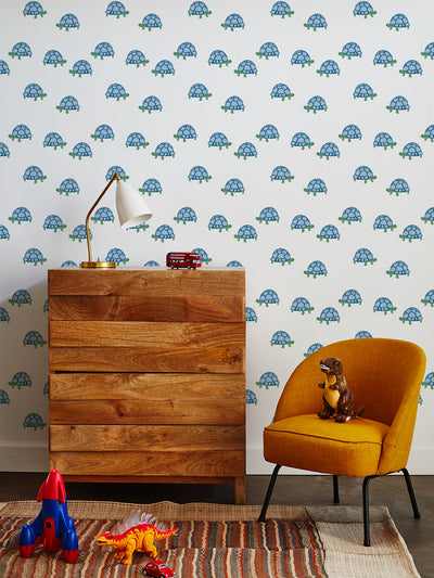 tortoise wallpaper by tea collection white