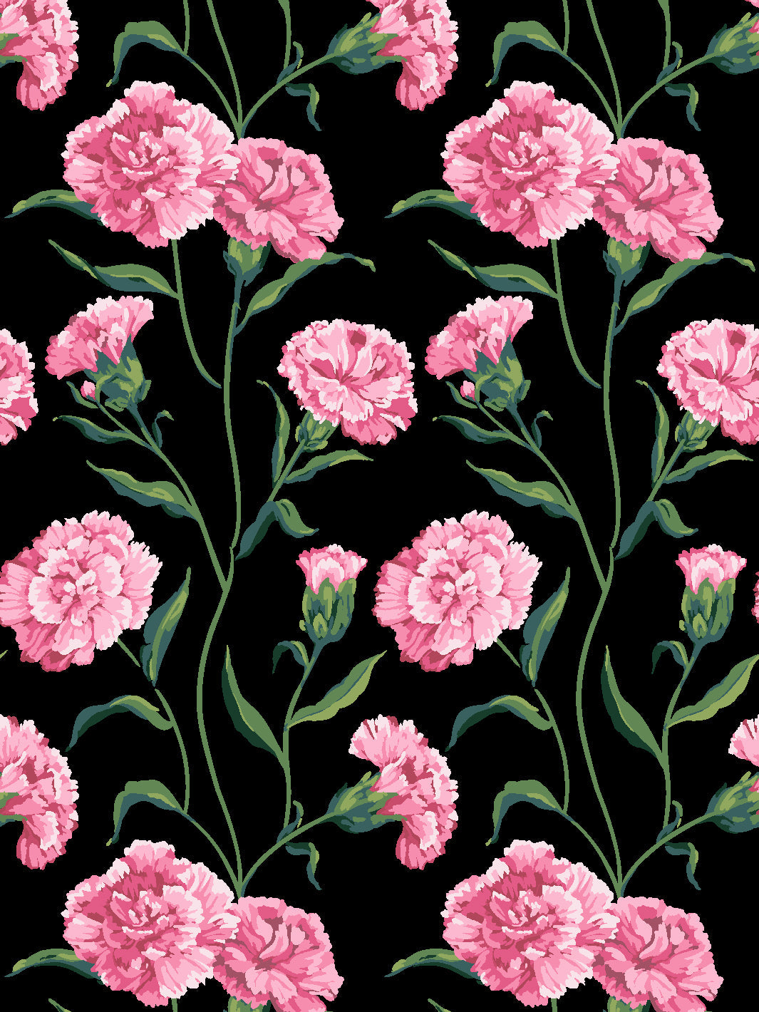 'Townhouse Mural' Wallpaper by Sarah Jessica Parker - Blush on Black