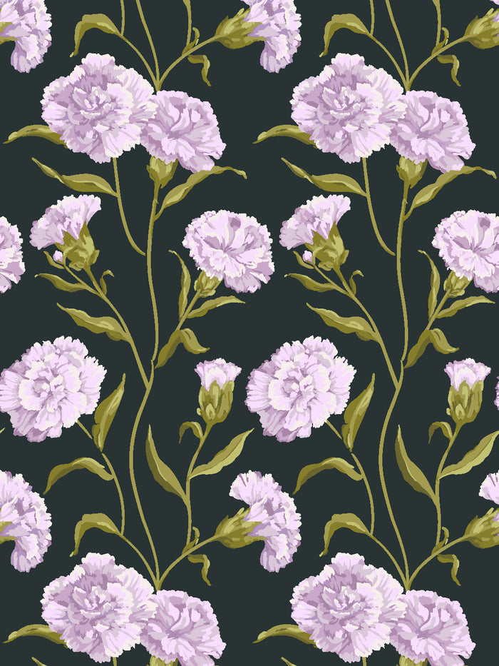'Townhouse' Mural Wallpaper by Sarah Jessica Parker - Heliotrope on Charcoal