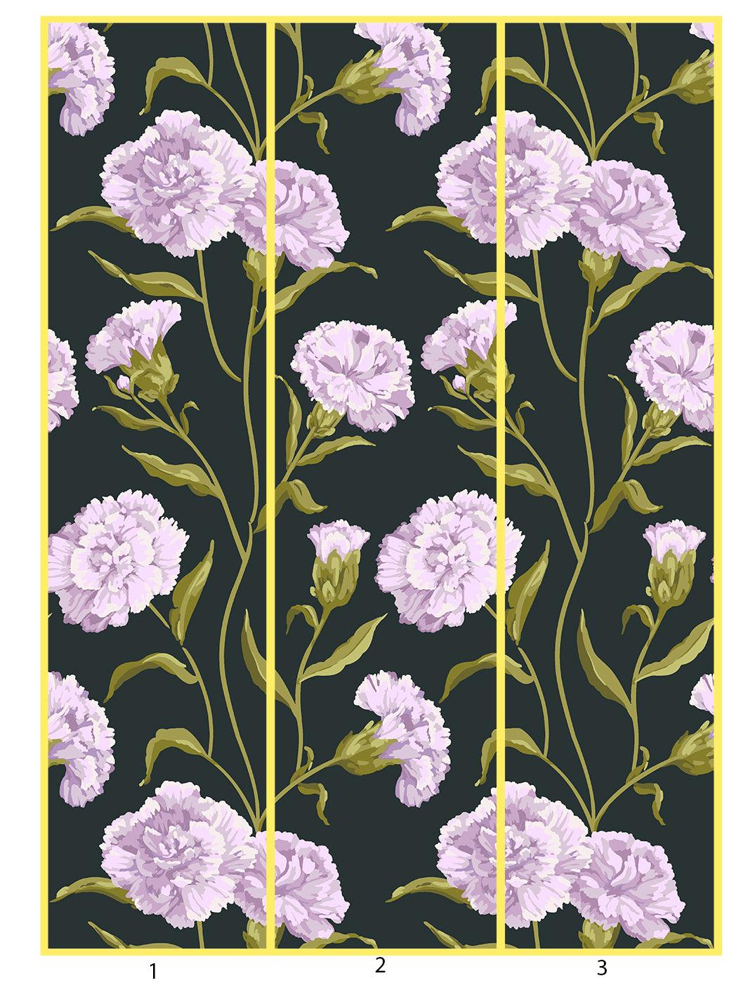 'Townhouse Mural' Wallpaper by Sarah Jessica Parker - Heliotrope on Charcoal