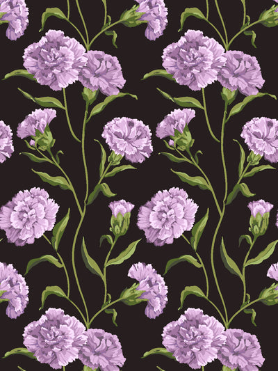 'Townhouse Mural' Wallpaper by Sarah Jessica Parker - Lavender on Almost Black