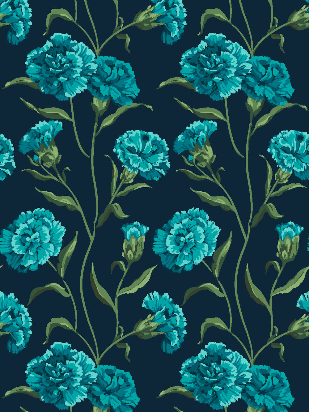 townhouse-mural-wallpaper-by-sarah-jessica-parker-peacock-on-deep-navy