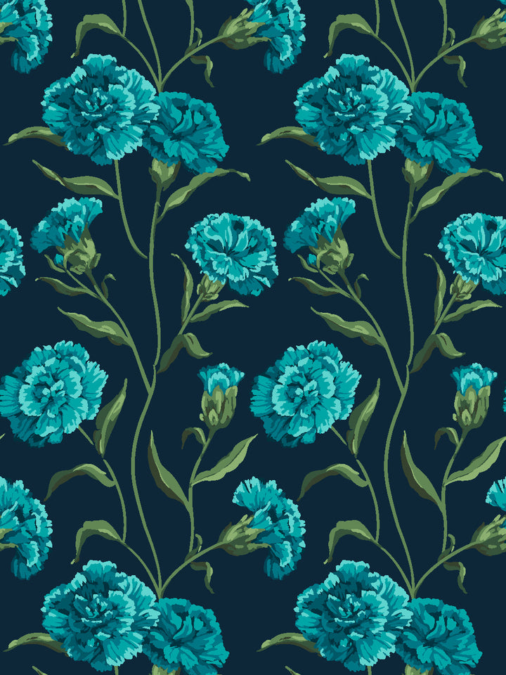 townhouse-mural-wallpaper-by-sarah-jessica-parker-peacock-on-deep-navy
