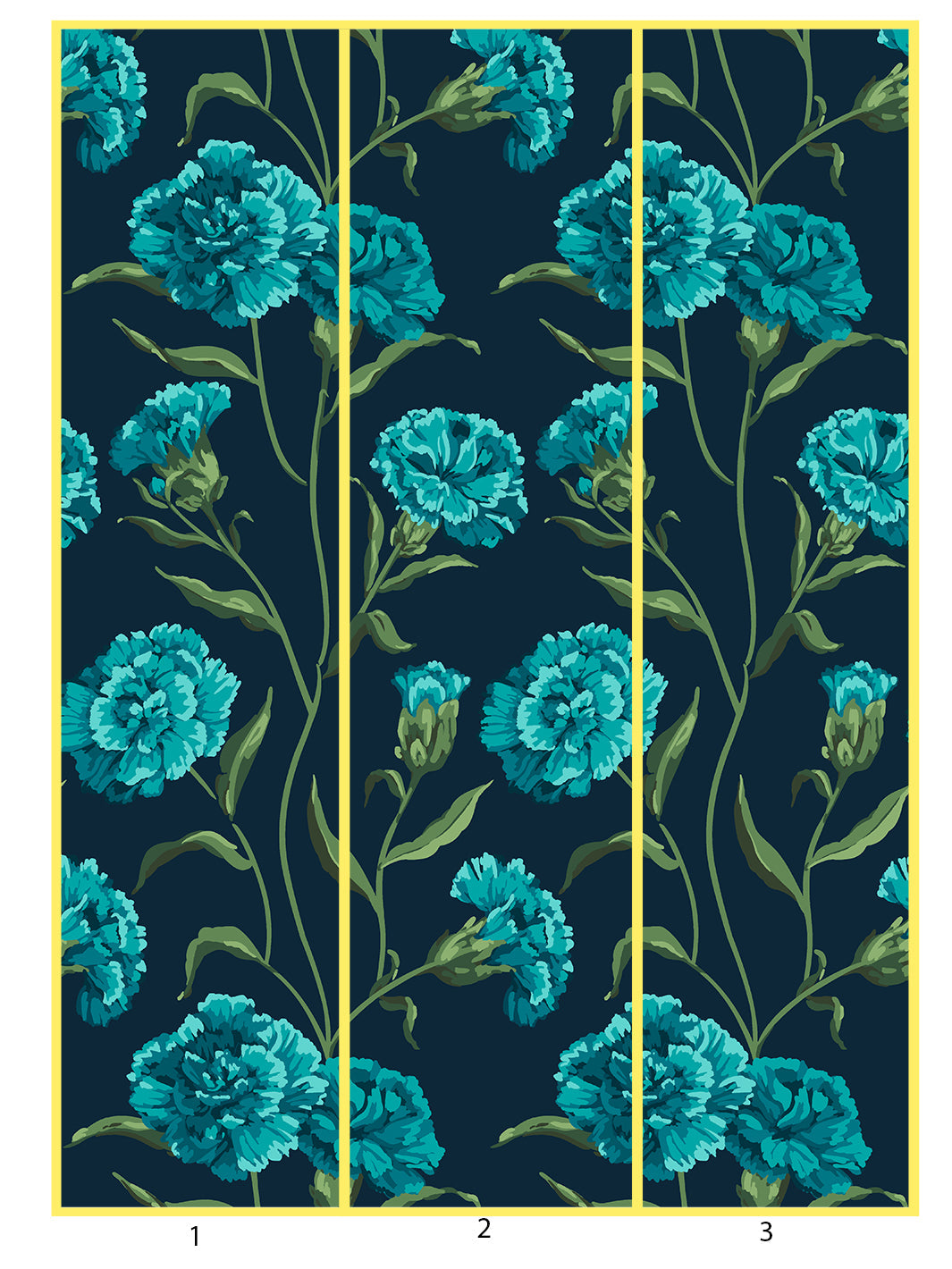 'Townhouse Mural' Wallpaper by Sarah Jessica Parker - Peacock on Deep Navy
