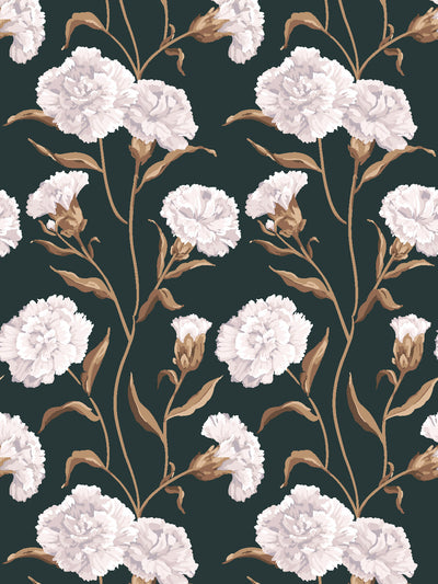 'Townhouse Mural' Wallpaper by Sarah Jessica Parker - Pearl on Deep Navy