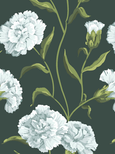 townhouse mural wallpaper by sarah jessica parker silver on deep juniper
