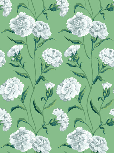 'Townhouse Mural' Wallpaper by Sarah Jessica Parker - Silver on Jade