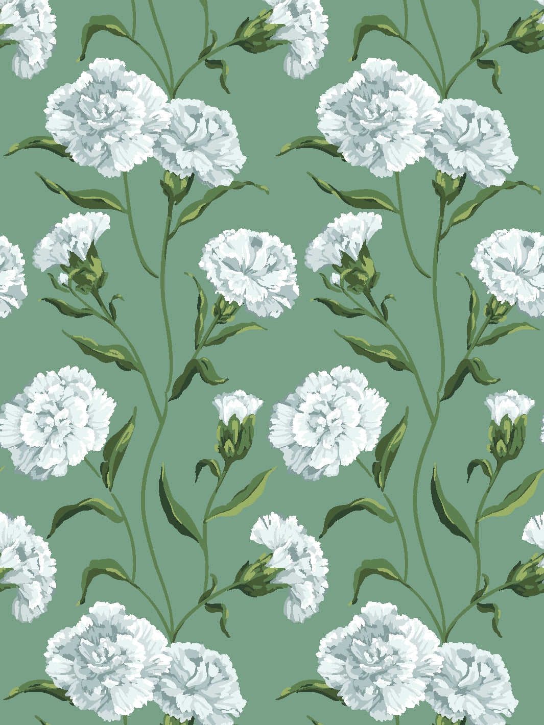 townhouse mural wallpaper by sarah jessica parker silver on sage