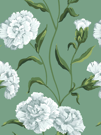 townhouse mural wallpaper by sarah jessica parker silver on sage