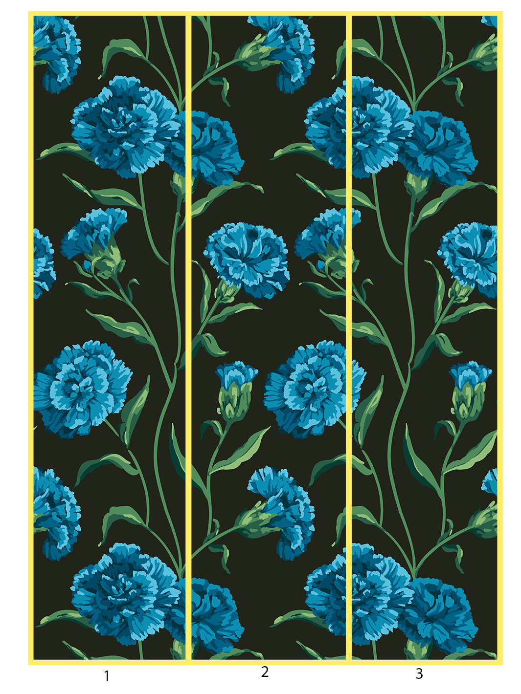 'Townhouse Mural' Wallpaper by Sarah Jessica Parker - Teal on Charcoal