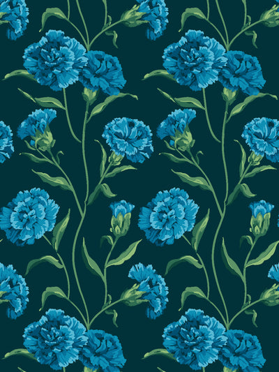 townhouse mural wallpaper by sarah jessica parker teal on deep sea