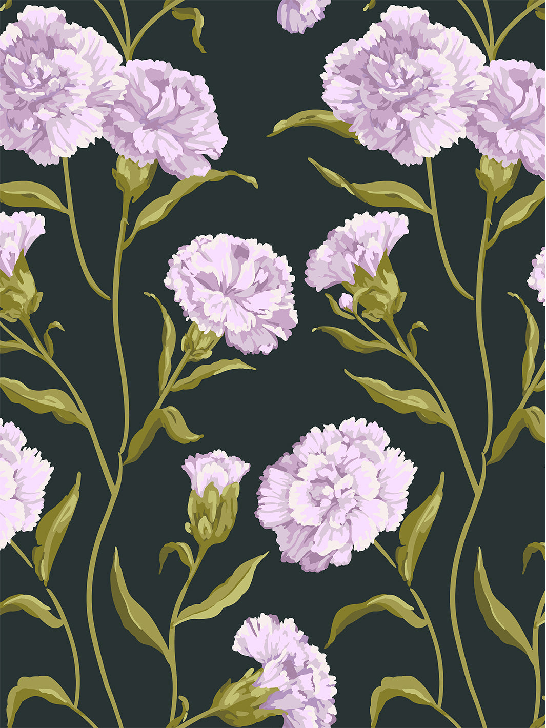 'Townhouse' Wallpaper by Sarah Jessica Parker - Heliotrope on Charcoal
