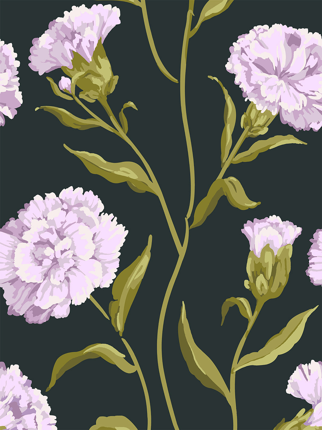 'Townhouse' Wallpaper by Sarah Jessica Parker - Heliotrope on Charcoal