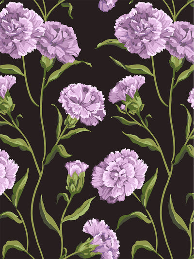 'Townhouse' Wallpaper by Sarah Jessica Parker - Lavender on Almost Black